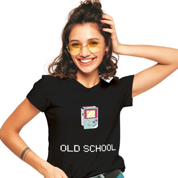 Old School T-Shirt, 90s T-Shirt, Custom Tee, Gaming Shirt, Royal Blue - Picture 5 of 10